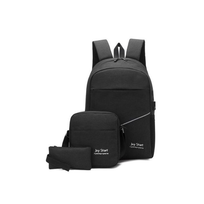 USB Charging Men's Bag Casual Multifunctional Backpacks 3 Sets
